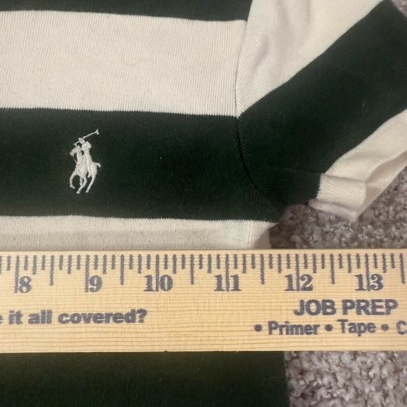 Ralph Lauren Y2K Striped Tee – Forest Green & White – Women’s XS preppy 90s y2k - Picture 4 of 6